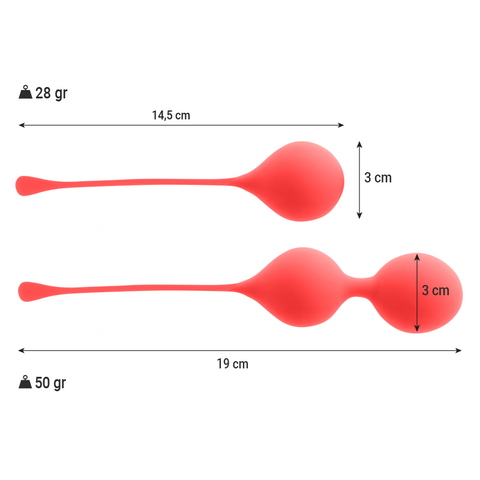 INTENSE - BOLAS KEGEL PACK KENDALL ROJO MEDIDAS