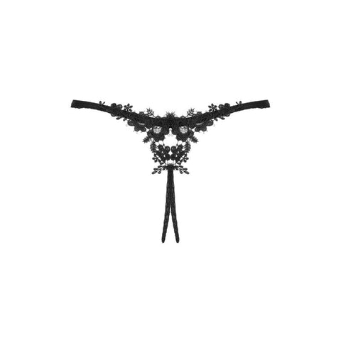 OBSESSIVE - CELIA NOIR CROTCHLESS TANGA XL/XXL
