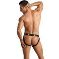 Lencería sexy erótica para hombres gay cuero negro vegano tallas S M L