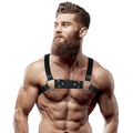 FETISH SUBMISSIVE ATTITUDE - ARNÉS BULLDOG BDSM ECOPIEL PECHO HOMBRE TALLA M/L