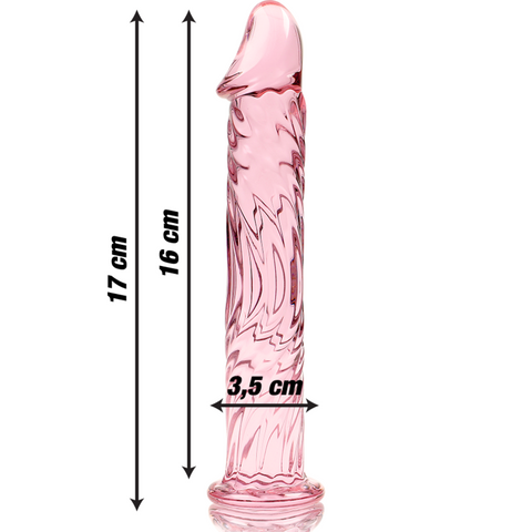 NEBULA SERIES BY IBIZA - MODELO 12 DILDO CRISTAL BOROSILICATO TRANSPARENTE 17 CM -O- 3.5 CM