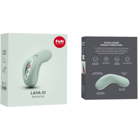 FUN FACTORY - LAYA III RECHARGEABLE GREEN LAY-ON CLITORIS VIBRATOR