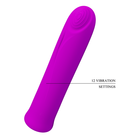 PRETTY LOVE - CURTIS MINI SUPER POWER VIBRATOR 12 VIBRATIONS VIOLET SILICONE