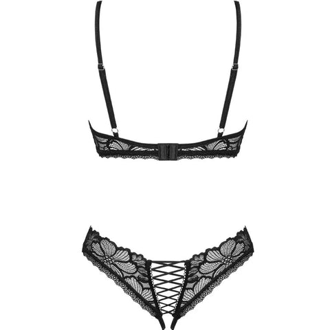 OBSESSIVE - SERAFIA TWO-PIECE CUPLESS SET XL/XXL