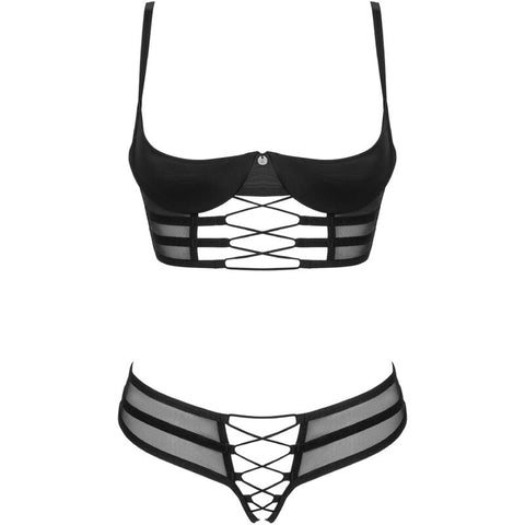 OBSESSIVE - ROXELIA TWO-PIECE CUPLESS SET XS/S