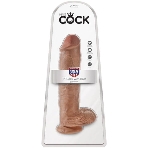 KING COCK - REALISTIC PENIS WITH TESTICLES 22.6 CM CANDY