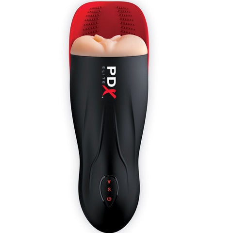 PDX ELITE - STROKER FUCK-O-MATIC DOUBLE VIBRATION VAGINA MASTURBATOR PENIS &amp; TESTICLES