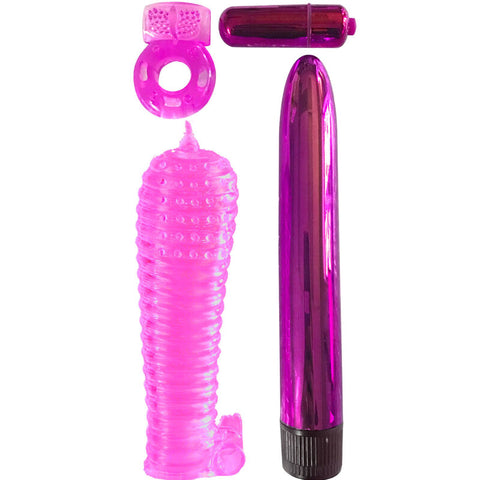 CLASSIX - PINK COUPLES KIT WITH RING, CASE AND BULLETS