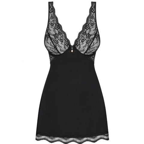 OBSESSIVE - LUVAE BABYDOLL AND THONG BLACK XS/S