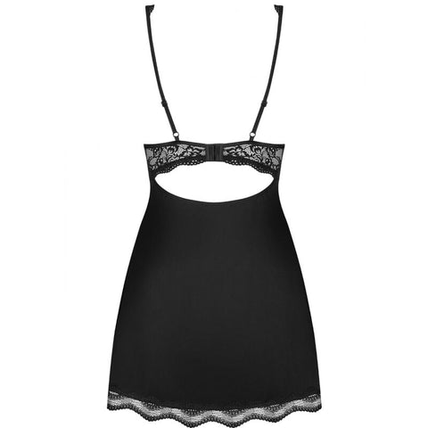 OBSESSIVE - LUVAE BABYDOLL AND THONG BLACK XS/S
