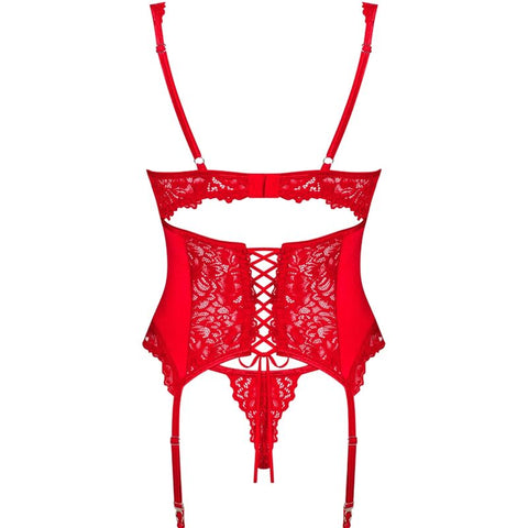 OBSESSIVE - AMOR CHERRIS CORSET &amp; THONG L/XL
