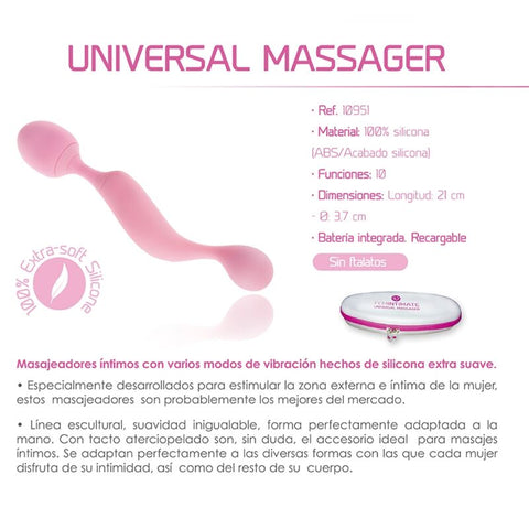 FEMINTIMATE - PINK SILICONE VIBRATING UNIVERSAL MASSAGER