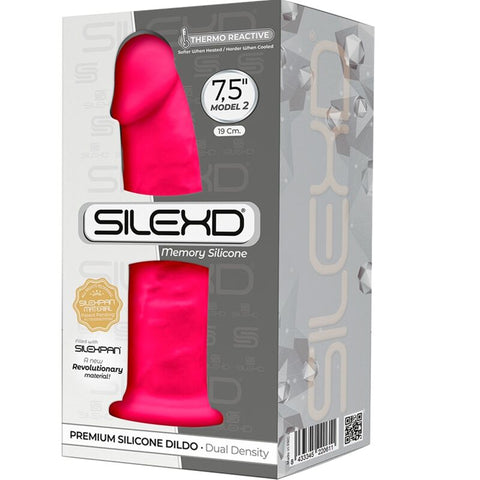 SILEXD - MODEL 2 REALISTIC PENIS PREMIUM SILICONE SILEXPAN FUCHSIA 19 CM