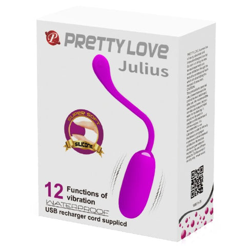 PRETTY LOVE - JULIUS WATERPROOF &amp; RECHARGEABLE VIBRATING EGG PURPLE