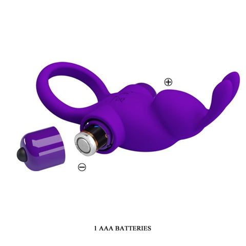 PRETTY LOVE - VIBRATING RING I PURPLE RABBIT PENIS