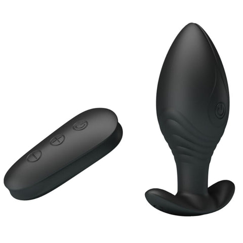 PRETTY LOVE - REGINA BLACK RECHARGEABLE VIBRATING ANAL PLUG