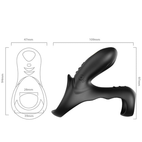 ARMONY - RANGER DOUBLE VIBRATING RING FOR COUPLE, BLACK