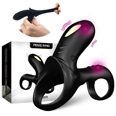 ARMONY - RANGER DOUBLE VIBRATING RING FOR COUPLE, BLACK