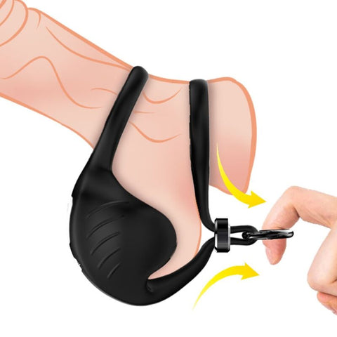 ARMONY - BLANKET VIBRATING TESTICLE RING REMOTE CONTROL BLACK
