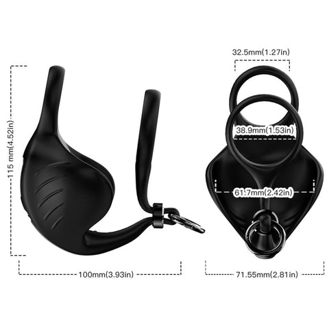 ARMONY - BLANKET VIBRATING TESTICLE RING REMOTE CONTROL BLACK