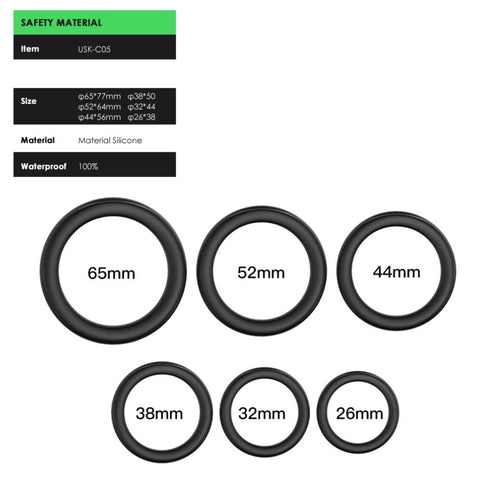 ARMONY - LOCK BLACK SILICONE RINGS