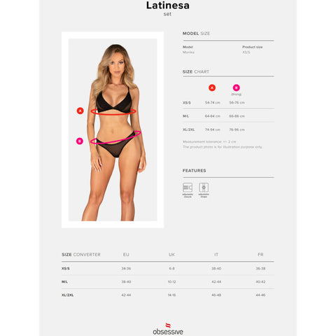 OBSESSIVE - LATINESA TWO-PIECE SET XS/S