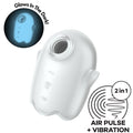 SATISFYER - Glowing ghost air pulse & vibrador blanco