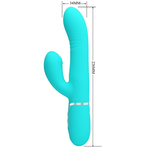 PRETTY LOVE - AQUA GREEN MULTIFUNCTION G-SPOT VIBRATOR