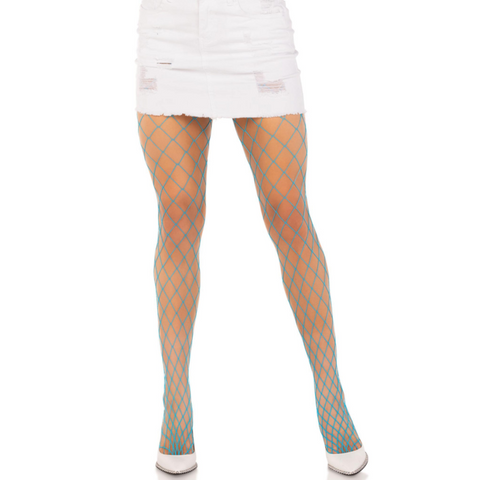 LEG AVENUE - PINK DIAMOND FISHNET PANTYHOSE