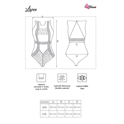 LIVCO CORSETTI FASHION - LIXPEN LC 90612 BLACK BODY S/M