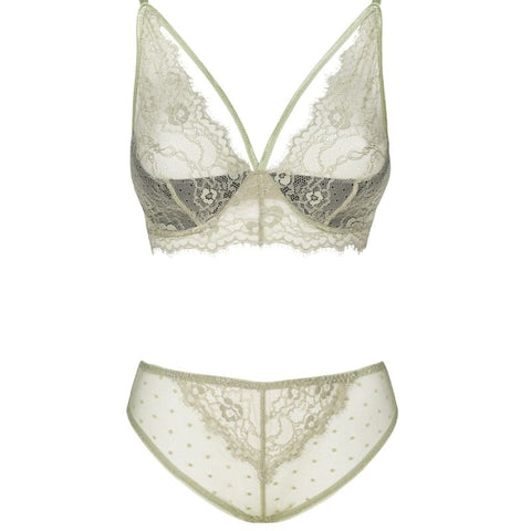LIVCO CORSETTI FASHION - PINE LC 90667 BRA + PANTY KHAKI S/M