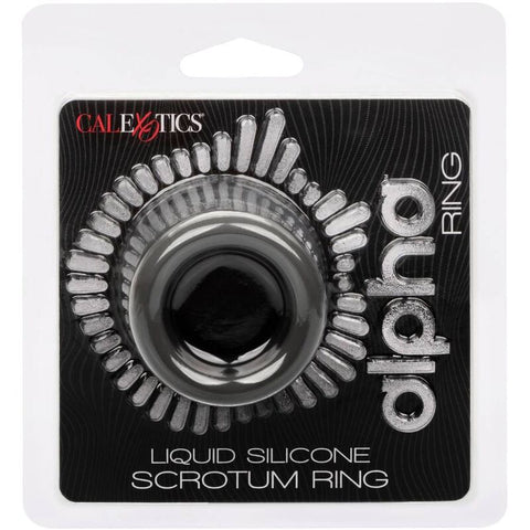CALEXOTICS - ALPHA BLACK DOUBLE SCROTUM EXTENSION RING