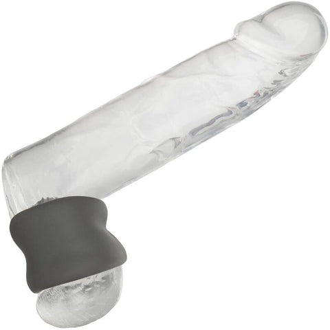 CALEXOTICS - ALPHA ANILLO EXTENSIÓN ESCROTO DOBLE NEGRO 