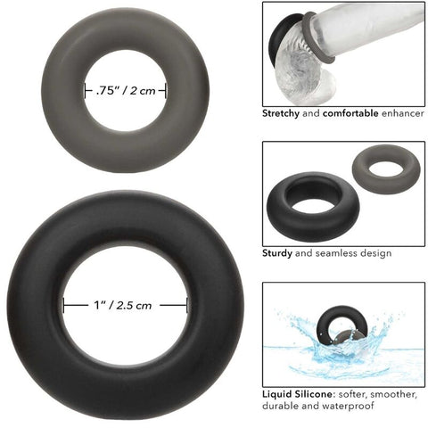 CALEXOTICS - ALPHA SET OF 2 PROLONG RINGS GREY