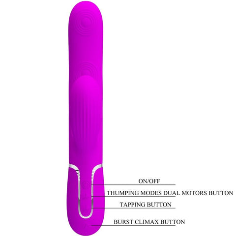 PRETTY LOVE - PERLITA 3-IN-1 MULTIFUNCTION G-SPOT VIBRATOR VIOLET