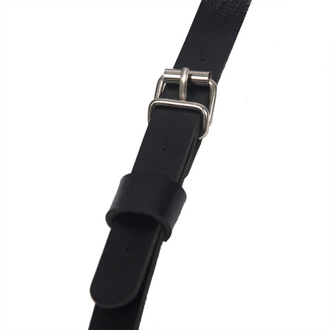 SUBBLIME - BODY HARNESS ADJUSTABLE STRAPS BLACK LEATHER ONE SIZE