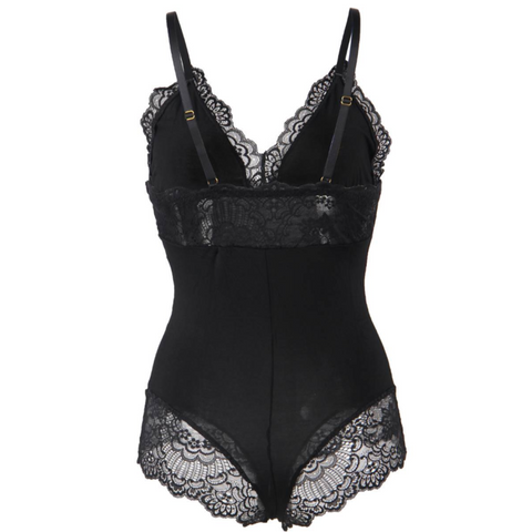 SUBBLIME - TEDDY WITH BLACK FLORAL LACE DETAIL L/XL