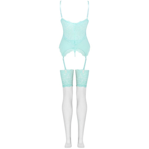 LIVCO CORSETTI FASHION - PERSINNE MIT EMPORIO SET CORSET + PANTY + STOCKINGS S/M