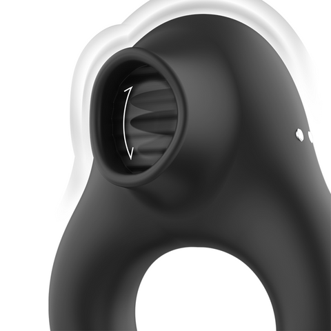 ARMONY - RECHARGEABLE 3-MOTOR SILICONE VIBRATING RING BLACK - GOLD