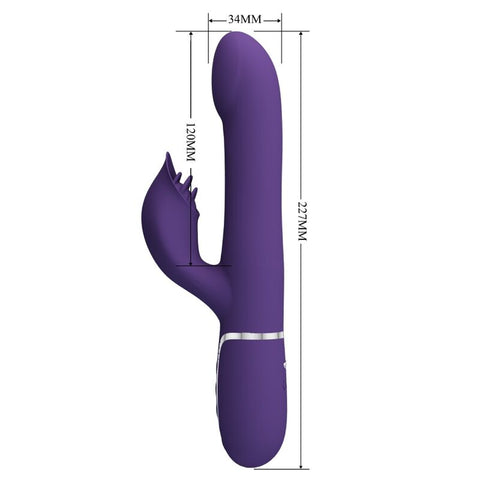 PRETTY LOVE - ZALIN 4-IN-1 PURPLE RABBIT PEARL VIBRATOR