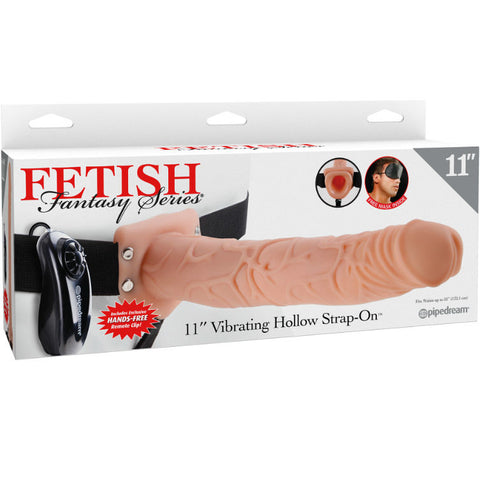 FETISH FANTASY SERIES - 11 ARNES VIBRADOR CON TESTICULOS HUECO MAN 27.9 CM NATURAL