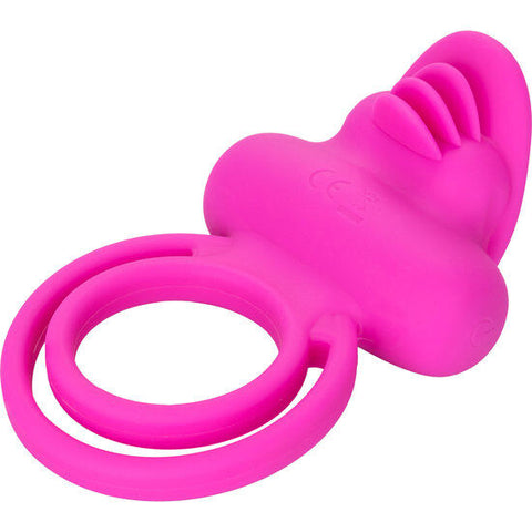 CALEXOTICS - DUAL CLIT FLICKER ENHANCER PINK SILICONE VIBRATING RING