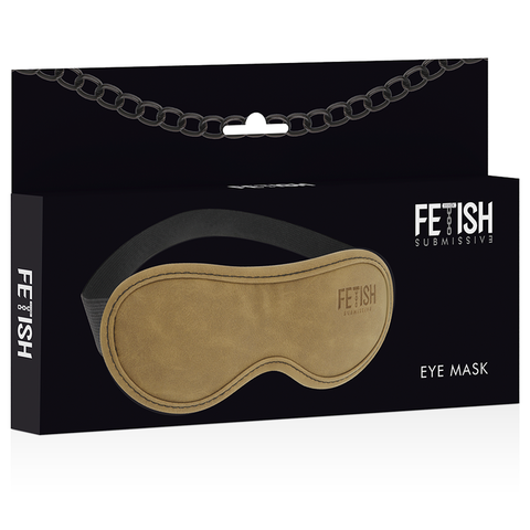 FETISH SUBMISSIVE ORIGIN - VEGAN LEATHER EYE MASK WITH NEOPRENE LINING
