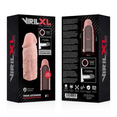 VIRILXL - EXTENSION DE PENE LIQUID SILICONE V3 NATURAL