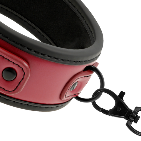 FETISH SUBMISSIVE DARK ROOM - NECKLACE WITH CHAIN ​​WITH NEOPRENE LINED
